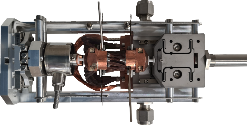 Temperaturmodul für einen Nanoindenter zur Messung bei hohen Temperaturen 400°C, 800°C und  1000°C.